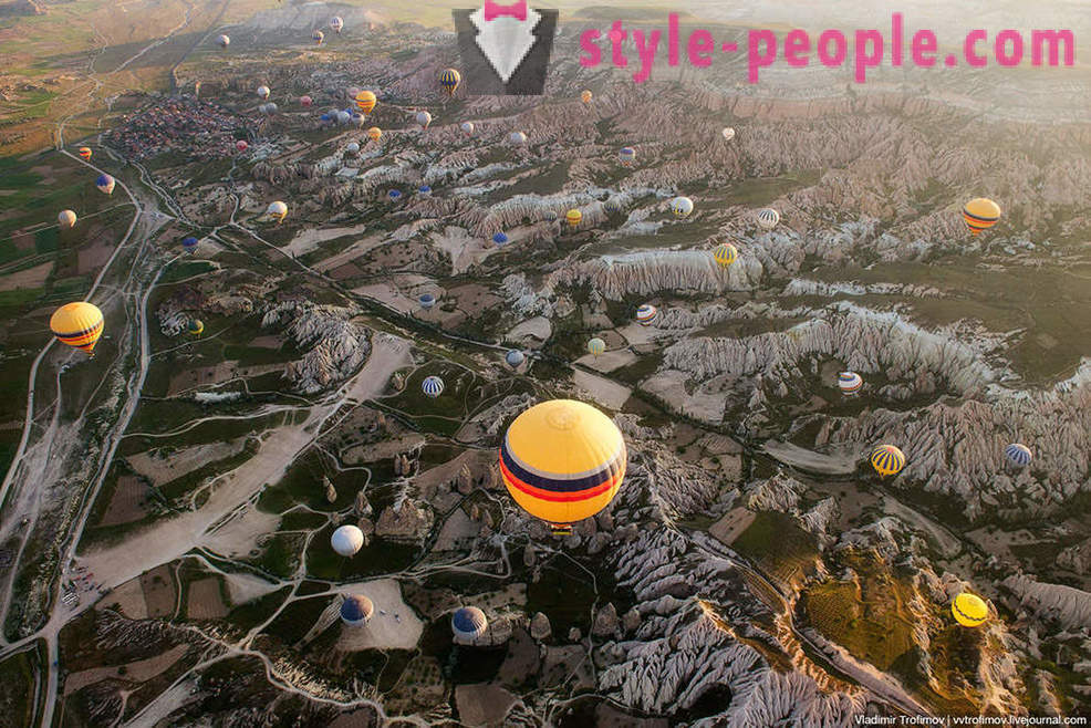 Kapadokija je pogled iz ptičje perspektive