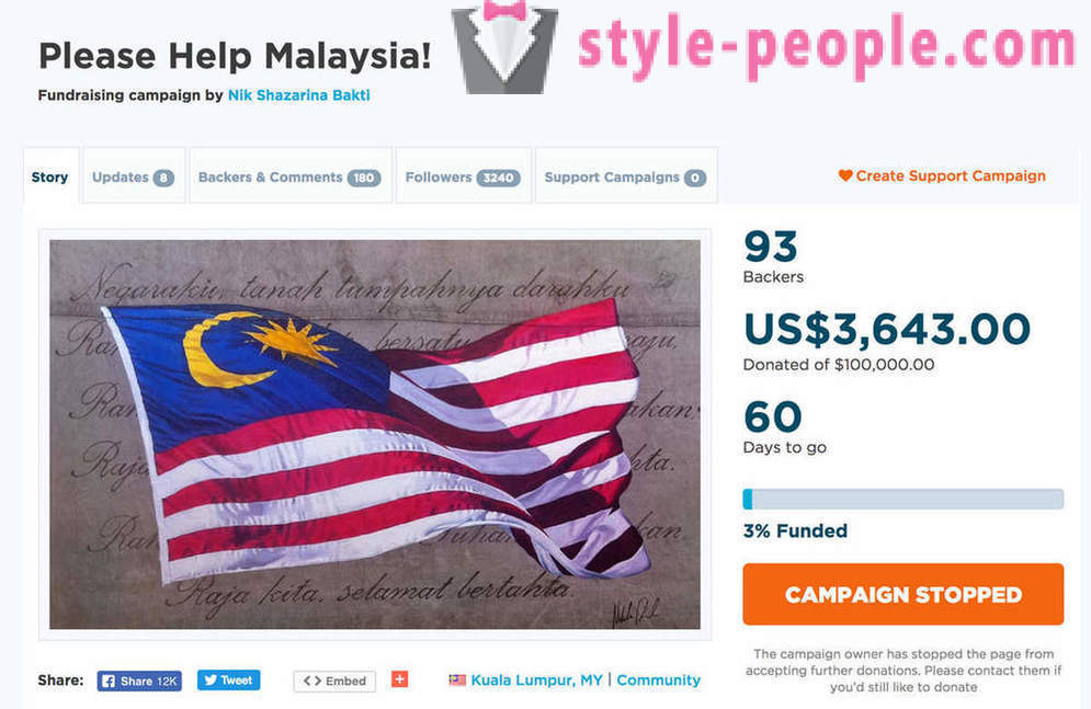 Prebivalci Malezije so se odločili za plačilo dolga