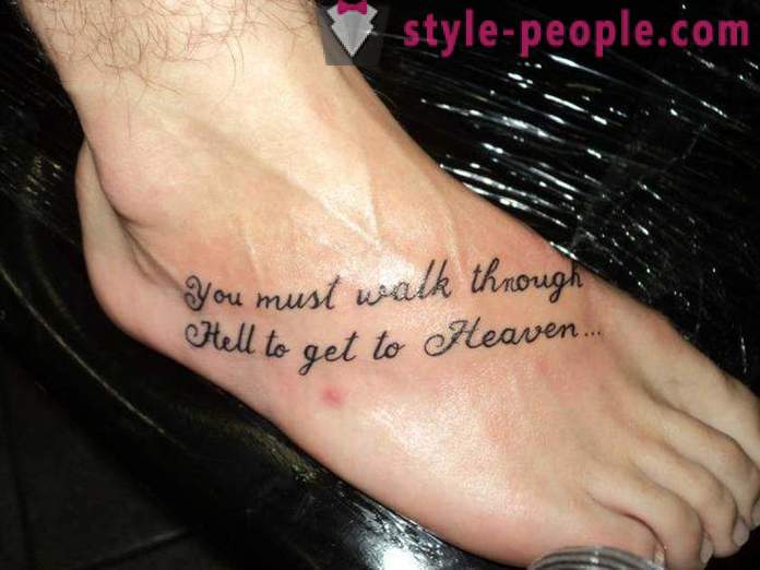 Lastnosti tetovaže za moške peš