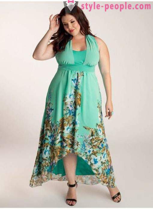 Modeli poletne obleke in sundresses za debelih ženskah nad 40 (foto). Modeli in vzorci dolge poletne obleke
