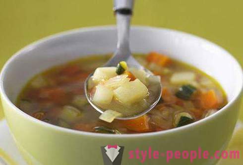 Diet juha prehrana: recepti. Nizkokalorična juhe