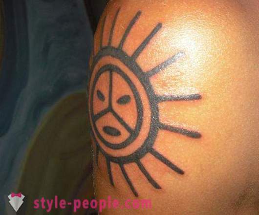 Sun - tatoo pozitivni ljudje, močan talisman