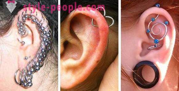 Raznolikost uho prebadanjem. Kako izbrati piercing uho